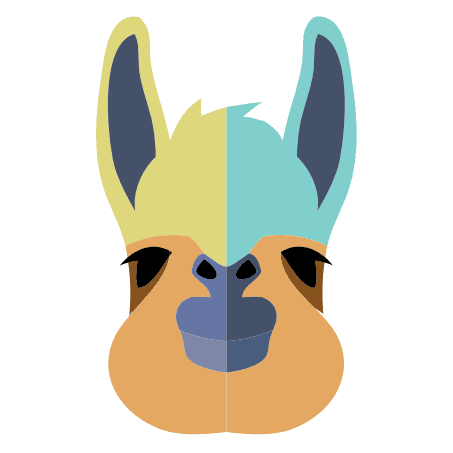 Cartoon Alpaca Head