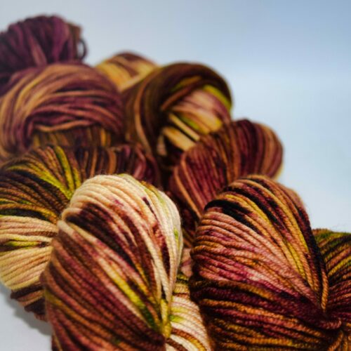 Brown And Red Yarn